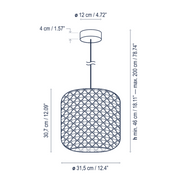 Bover Nans S/31 1-lt 12" LED Outdoor Pendant, TRIAC