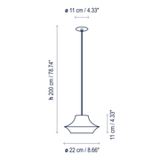 Bover Tibeta 03 1-lt 9" LED Pendant