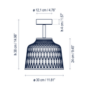 Bover Soft PF/30 1-lt 12" LED Outdoor Semi Flush
