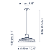 Bover Marietta S/32 1-lt 12" LED Outdoor Pendant
