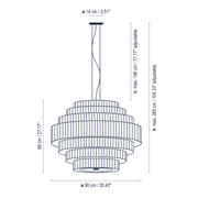 Bover Mos 02 5-lt 35" Pendant