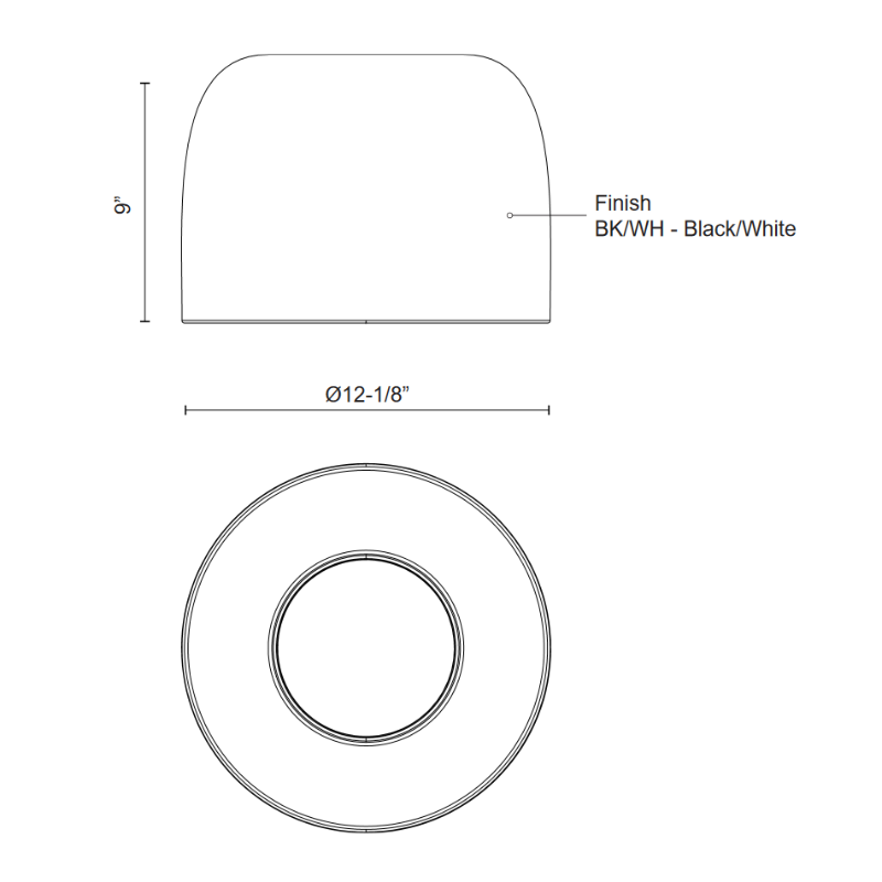 Kuzco FM44912 Cayne 1-lt 12" LED Flush Mount