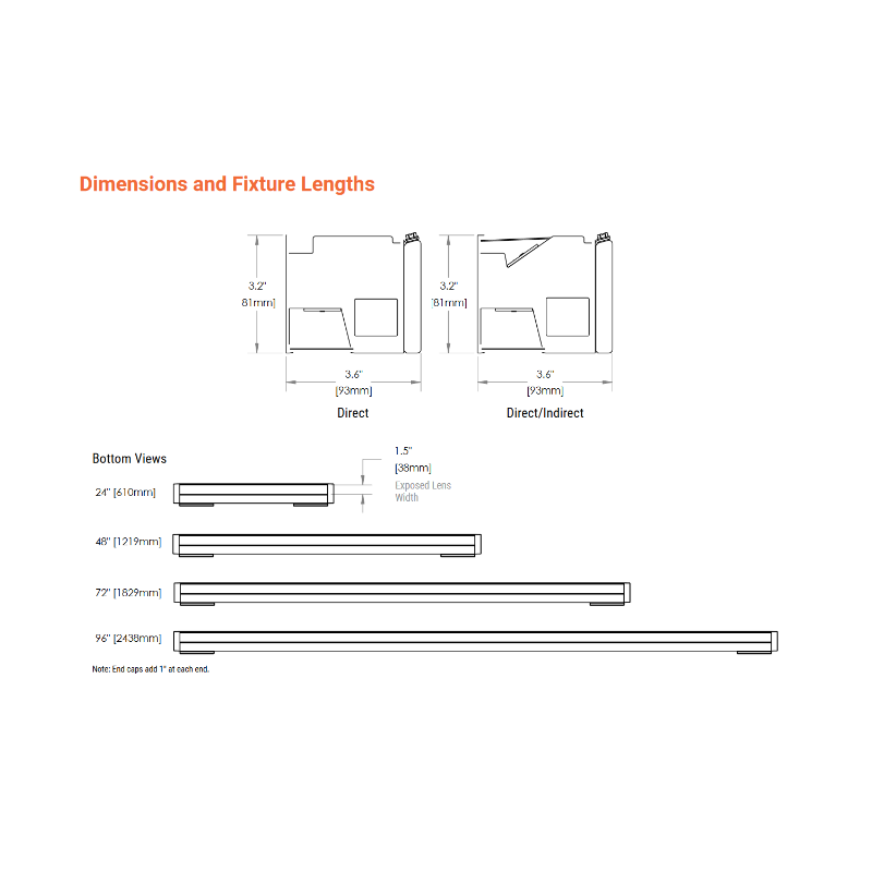 Continua SQ Linear LED Wall  Mounted, Direct, Direct/Indirect