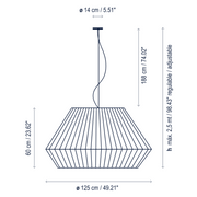 Bover Mei 125 5-lt 49" Pendant