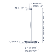 Bover Mediterrania S/105.2  2-Tier  41" LED Pendant, 0-10V