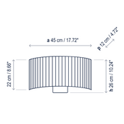 Bover Wall Street 45 1-lt 18" Wall Sconce