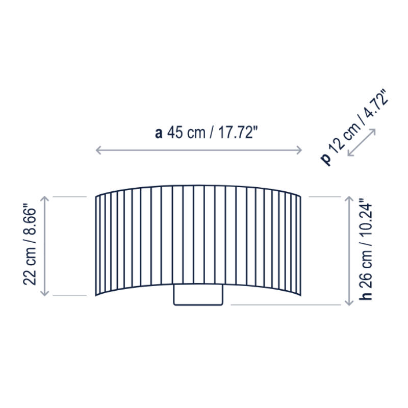 Bover Wall Street 45 1-lt 18" Wall Sconce