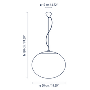 Bover Elipse S/50 2-lt 20" LED Pendant