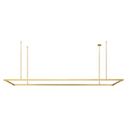 Tech 700LSSTG84 Stagger Halo 84" LED Linear Suspension - Natural Brass