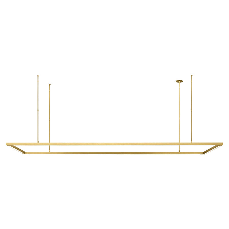 Tech 700LSSTG84 Stagger Halo 84" LED Linear Suspension - Natural Brass