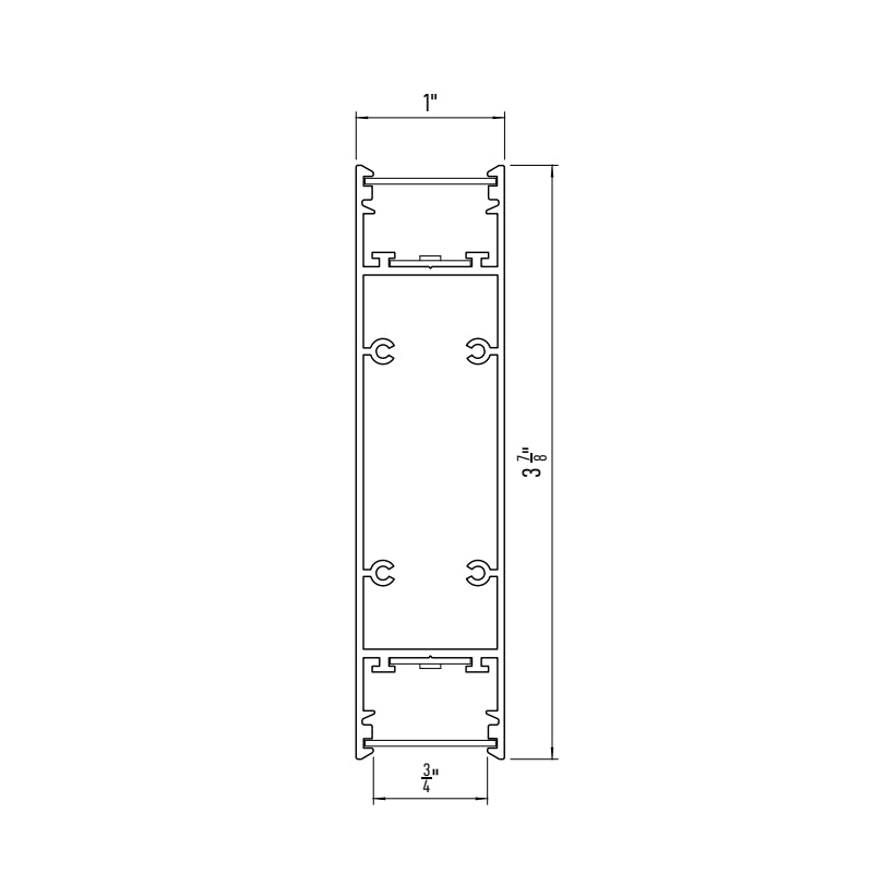 Elite SVELT-WDI-LED-1 1" Slim Architectural LED Wall Mount, Direct/Indirect Linear - 24V