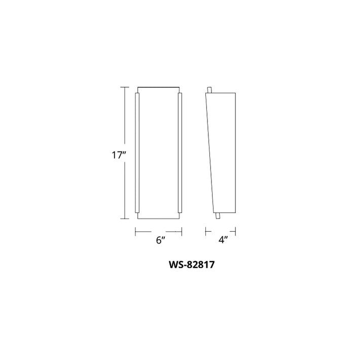 Modern Forms WS-82817 Elysia 1-lt 17" Tall LED Wall Sconce