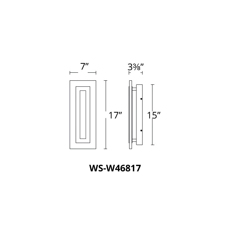 Modern Forms WS-W46817 Shadow 1-lt 17" Tall LED Outdoor Wall Sconce