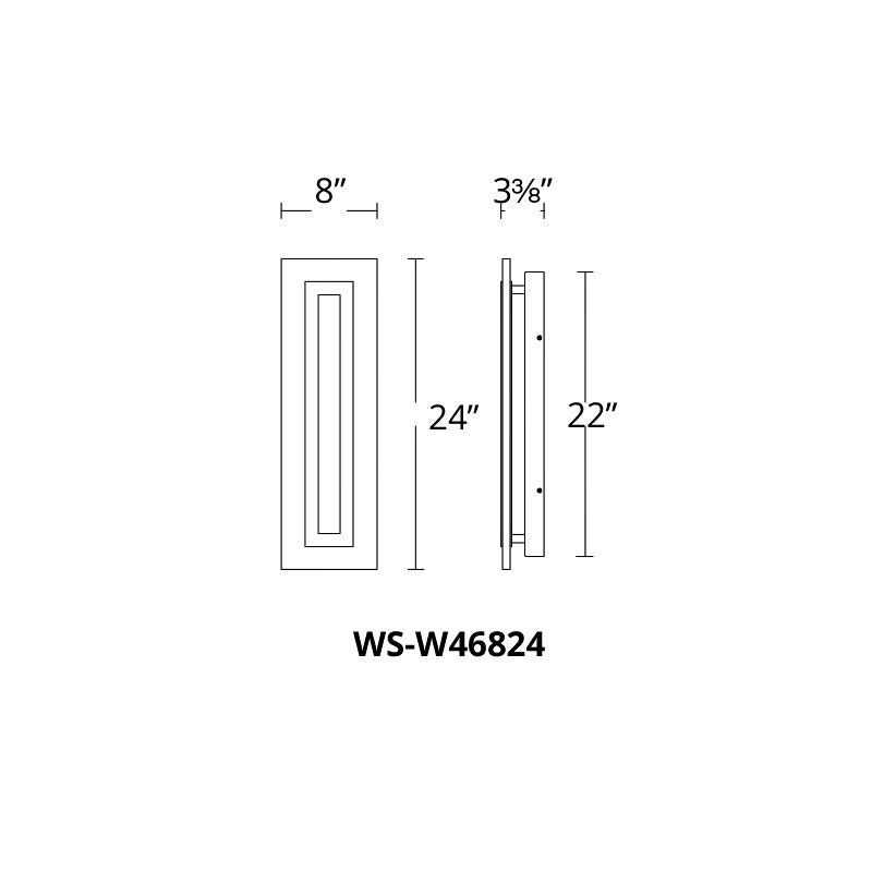 Modern Forms WS-W46824 Shadow 1-lt 24" Tall LED Outdoor Wall Sconce