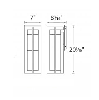 dweLED WS-W48620 Chamber 20" Tall LED Outdoor Wall Sconce