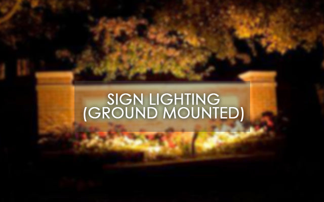 Sign Ground Installation How To: Sign Lighting (Ground Mounted) | How-To, Outdoor Lighting