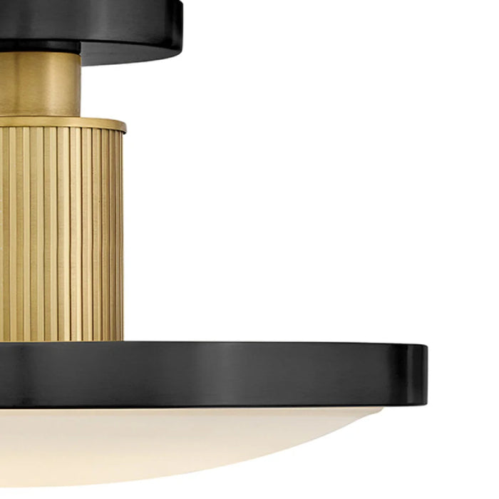 Hinkley 47593 Kiran 1-lt 6" LED Semi-Flush Mount - Black