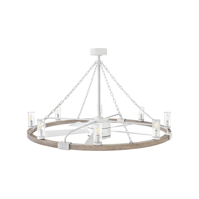 Hinkley 906144F Sawyer 52" LED Outdoor Smart Fandelier - Matte White