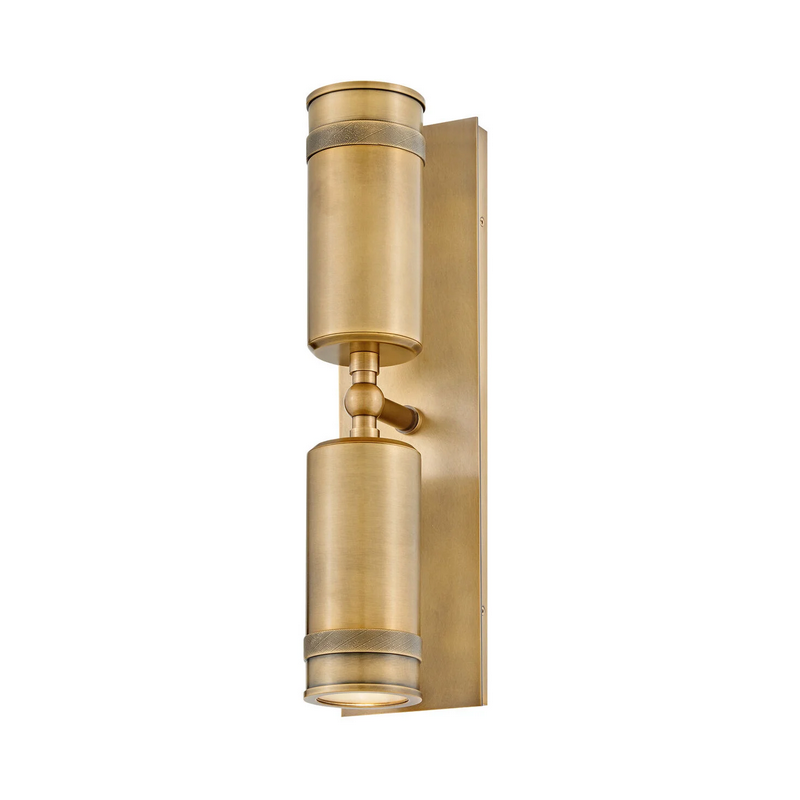 Hinkley 28814 Pratt 2-lt 19" Tall LED Outdoor Wall Mount Lantern - Heritage Brass