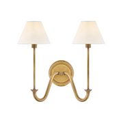 Hinkley 45162 Greta 2-lt 16" LED Wall Sconce - Heritage Brass