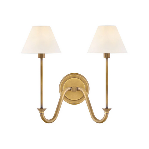 Hinkley 45162 Greta 2-lt 16" LED Wall Sconce - Heritage Brass