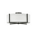Hinkley 41708 Axis Off White 3-lt 20" LED Semi-Flush Mount - Black
