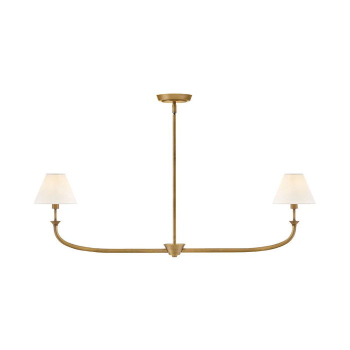 Hinkley 45164 Greta 2-lt 41" LED Linear Chandelier - Heritage Brass