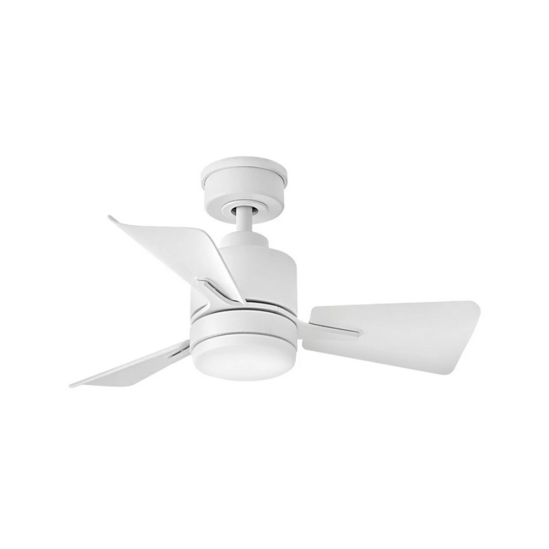 Hinkley 906030F Atom 30" Ceiling Fan with LED Light Kit - Matte White