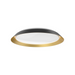 Kuzco FM43423-5CCT Jasper 1-lt 23" LED Flush Mount, 5CCT Selectable - Black/Gold