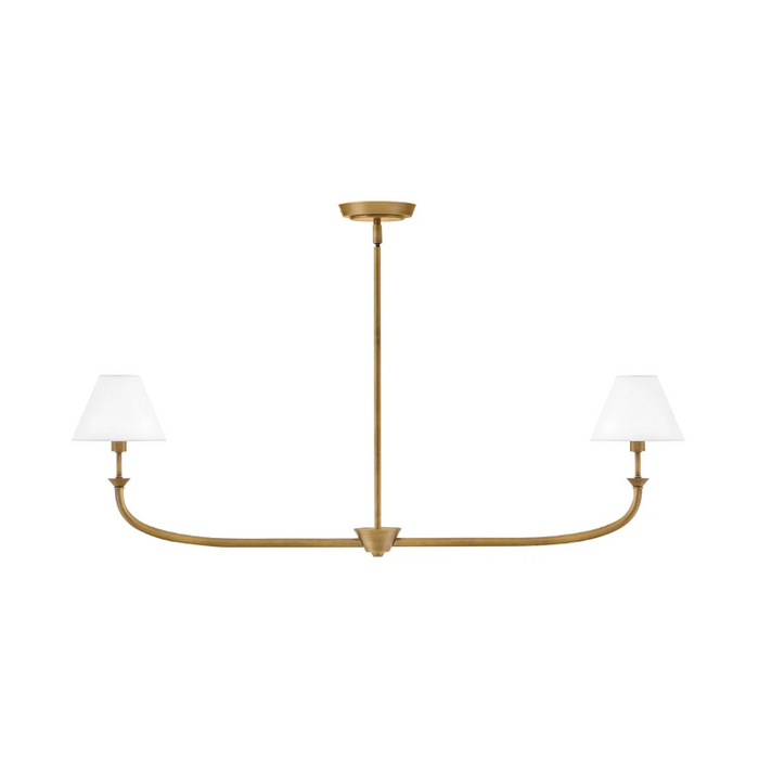 Hinkley 45164 Greta 2-lt 41" LED Linear Chandelier - Heritage Brass