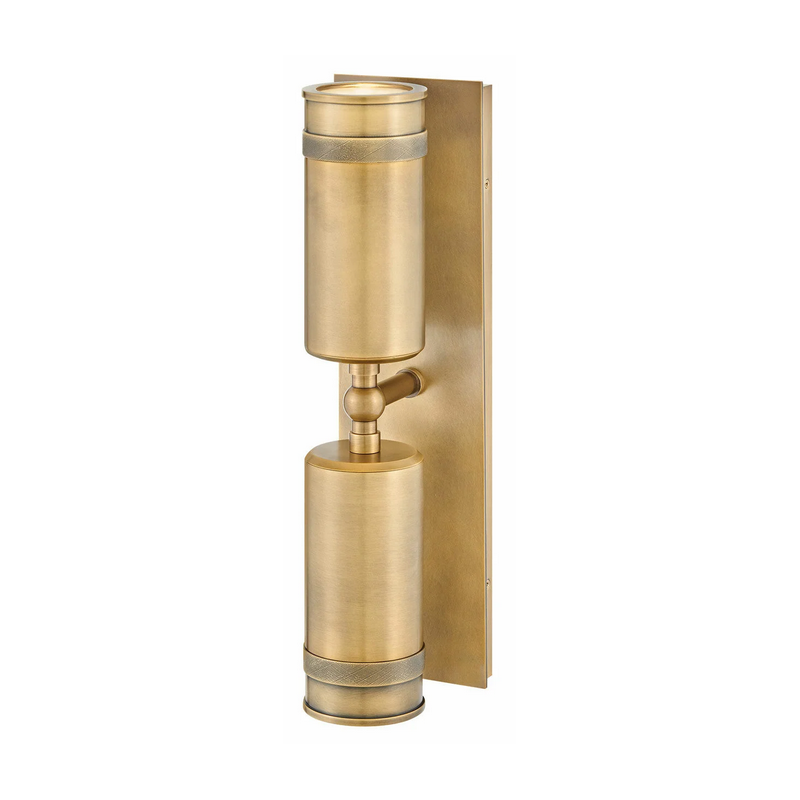 Hinkley 28814 Pratt 2-lt 19" Tall LED Outdoor Wall Mount Lantern - Heritage Brass