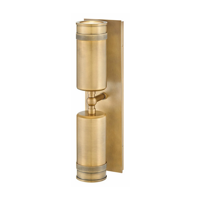 Hinkley 28814 Pratt 2-lt 19" Tall LED Outdoor Wall Mount Lantern - Heritage Brass