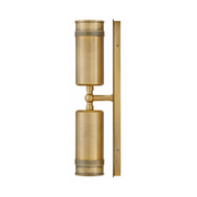 Hinkley 28814 Pratt 2-lt 19" Tall LED Outdoor Wall Mount Lantern - Heritage Brass