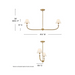 Hinkley 45164 Greta 2-lt 41" LED Linear Chandelier