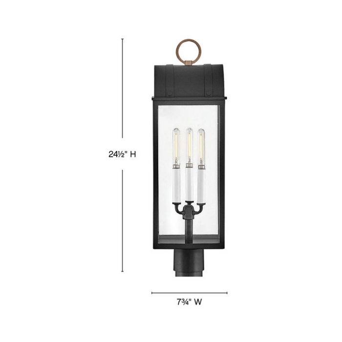 Hinkley 10661 Campbell 3-lt 25" Tall LED Outdoor Post Lantern