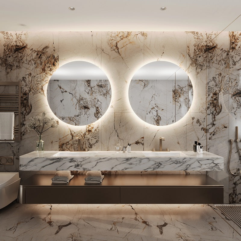 Paris Mirror Original 32" x 32" Round LED Backlit Mirror, 3CCT Selectable