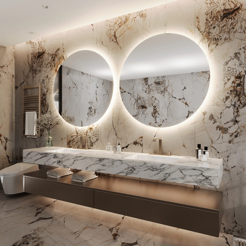 Paris Mirror Original 40" x 40" Round LED Backlit Mirror, 3CCT Selectable