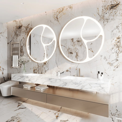 Paris Mirror Riven 40" x 40" LED Front-Lit Mirror, 3CCT Selectable