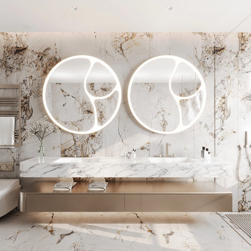 Paris Mirror Riven 40" x 40" LED Front-Lit Mirror, 3CCT Selectable