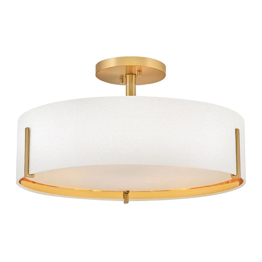 Hinkley 47573 Halle 4-lt 20" LED Semi-Flush Mount - Lacquered Brass