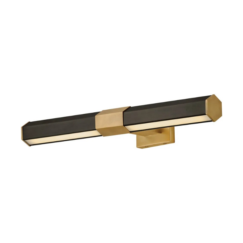 Hinkley 46983 Facet 1-lt 24" LED Accent Light - Lacquered Brass with Black accents