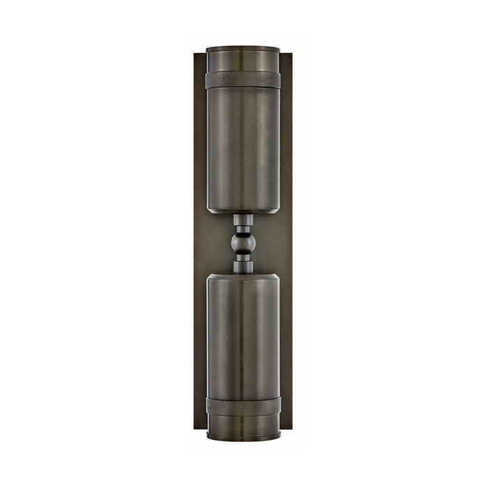 Hinkley 28814 Pratt 2-lt 19" Tall LED Outdoor Wall Mount Lantern - Black Oxide