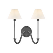 Hinkley 45162 Greta 2-lt 16" LED Wall Sconce - Blackened Brass