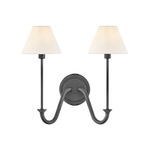 Hinkley 45162 Greta 2-lt 16" LED Wall Sconce - Blackened Brass