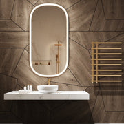 Paris Mirror Chic 32 x 60 Oval LED Illuminated Mirror, CCT Selectable - Black