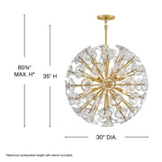 Fredrick Ramond FR46905 Maya 12-lt 30" LED Chandelier