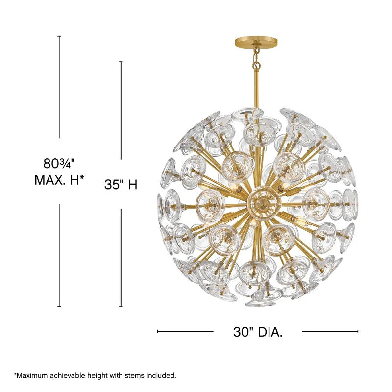 Fredrick Ramond FR46905 Maya 12-lt 30" LED Chandelier