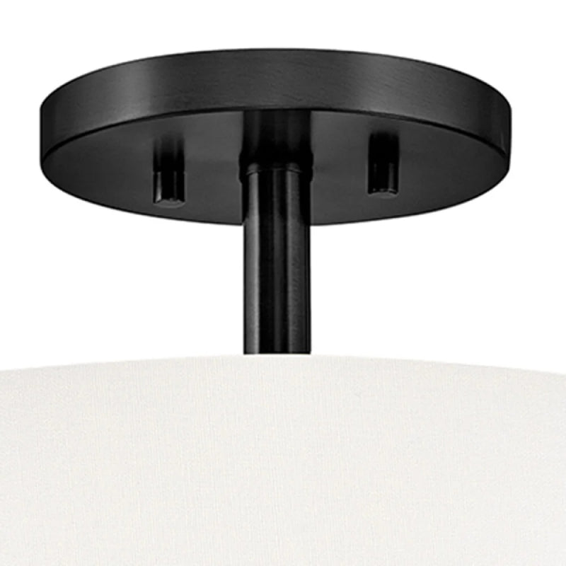 Hinkley 47571 Halle 3-lt 15" LED Semi-Flush Mount - Black