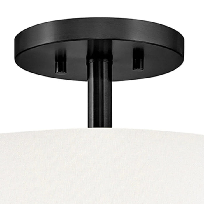 Hinkley 47571 Halle 3-lt 15" LED Semi-Flush Mount - Black