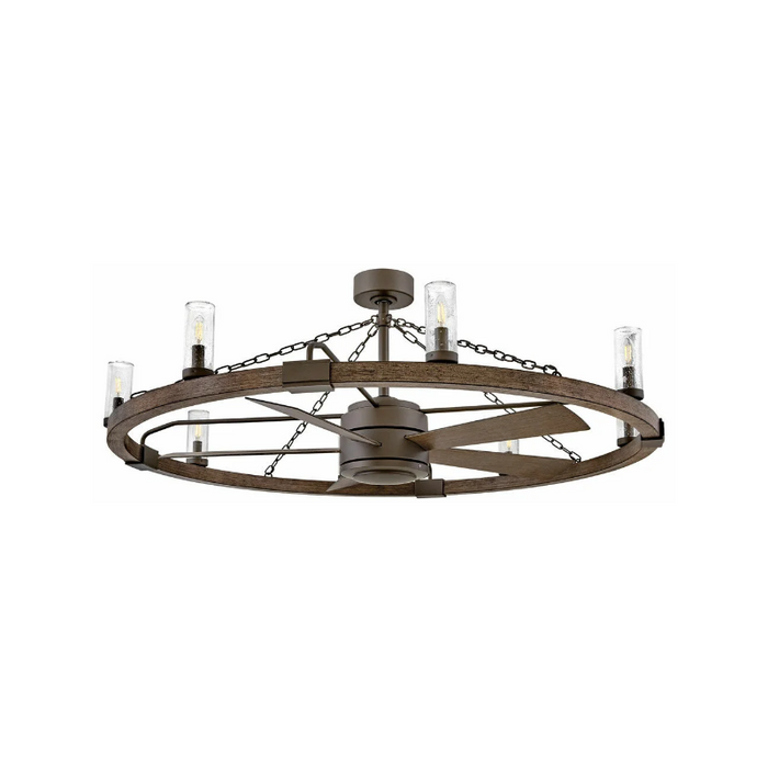 Hinkley 906144F Sawyer 52" LED Outdoor Smart Fandelier - Metallic Matte Bronze